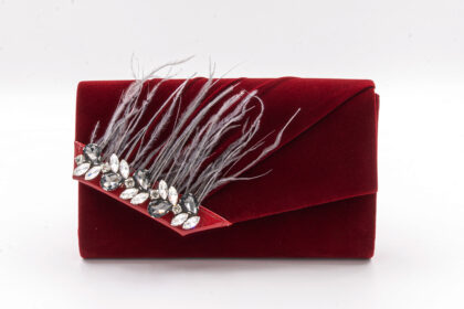 Burgundy Velvet Plume